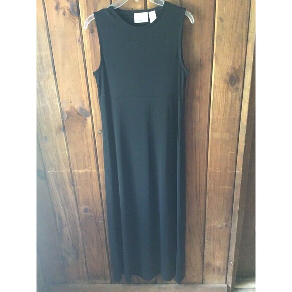 Emma Lane Dress Size M Black Long Maxi Sheath Pencil Stretch Office Work - Picture 1 of 5